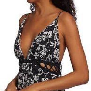 Ramy Brook Ingrid black white eyelet cotton maxi dress size 4